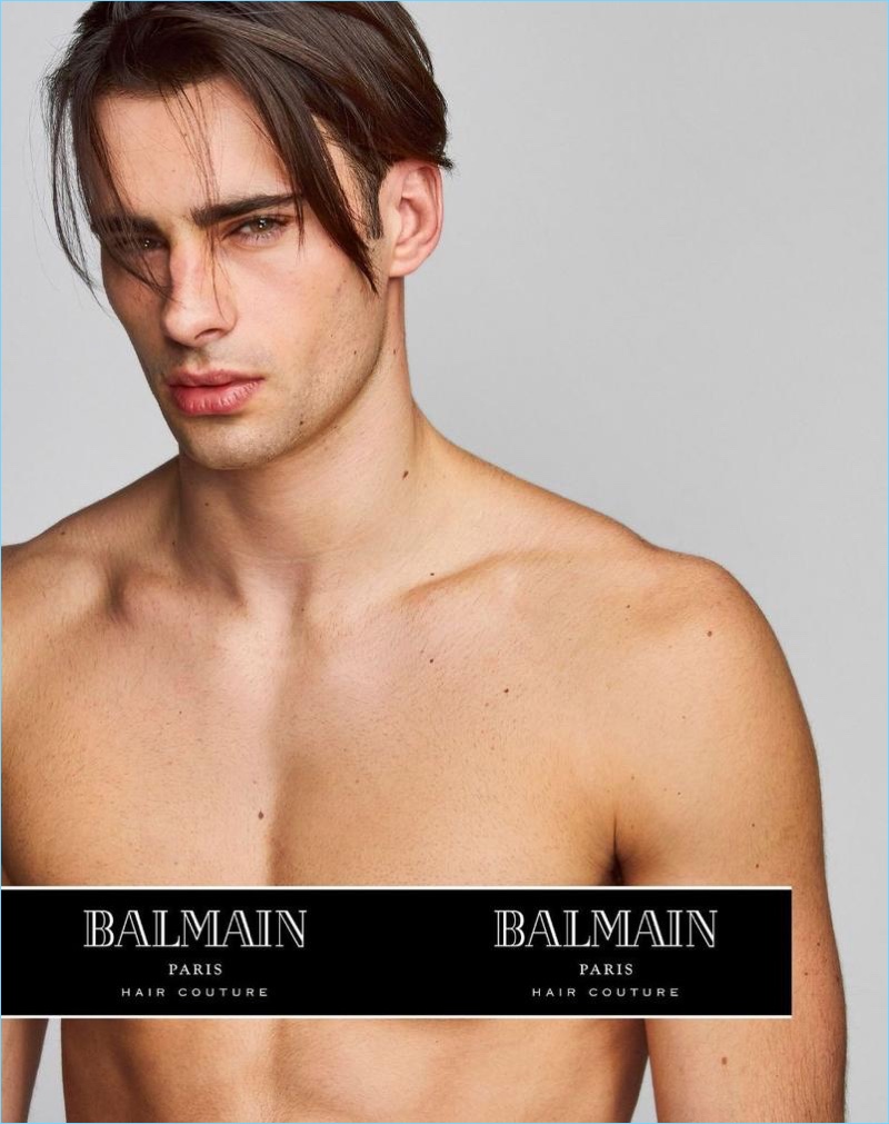 Elliot Meeten fronts Balmain Paris Hair Couture's spring-summer 2018 campaign.