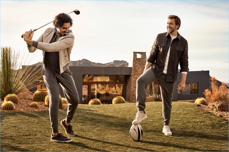 Connecting with Ermenegildo Zegna, Dev Patel and Javier Bardem front the brand's spring-summer 2018 campaign.