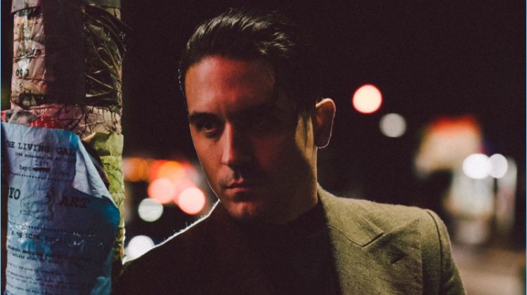 Rapper G-Eazy rocks a Lanvin coat with a Hugo Boss top.