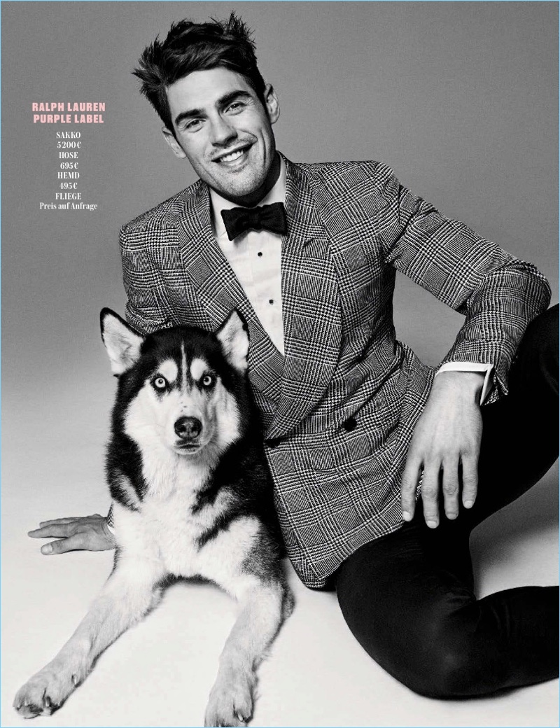 Chad White wears Ralph Lauren Purple Label.