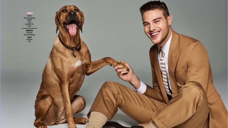 Matthew Noszka wears BOSS by Hugo Boss.