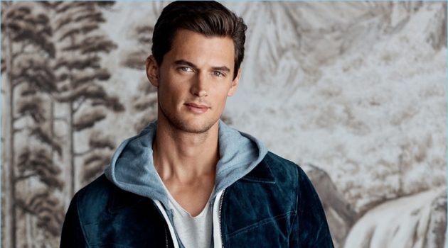 American model Garrett Neff wears Tom Ford.