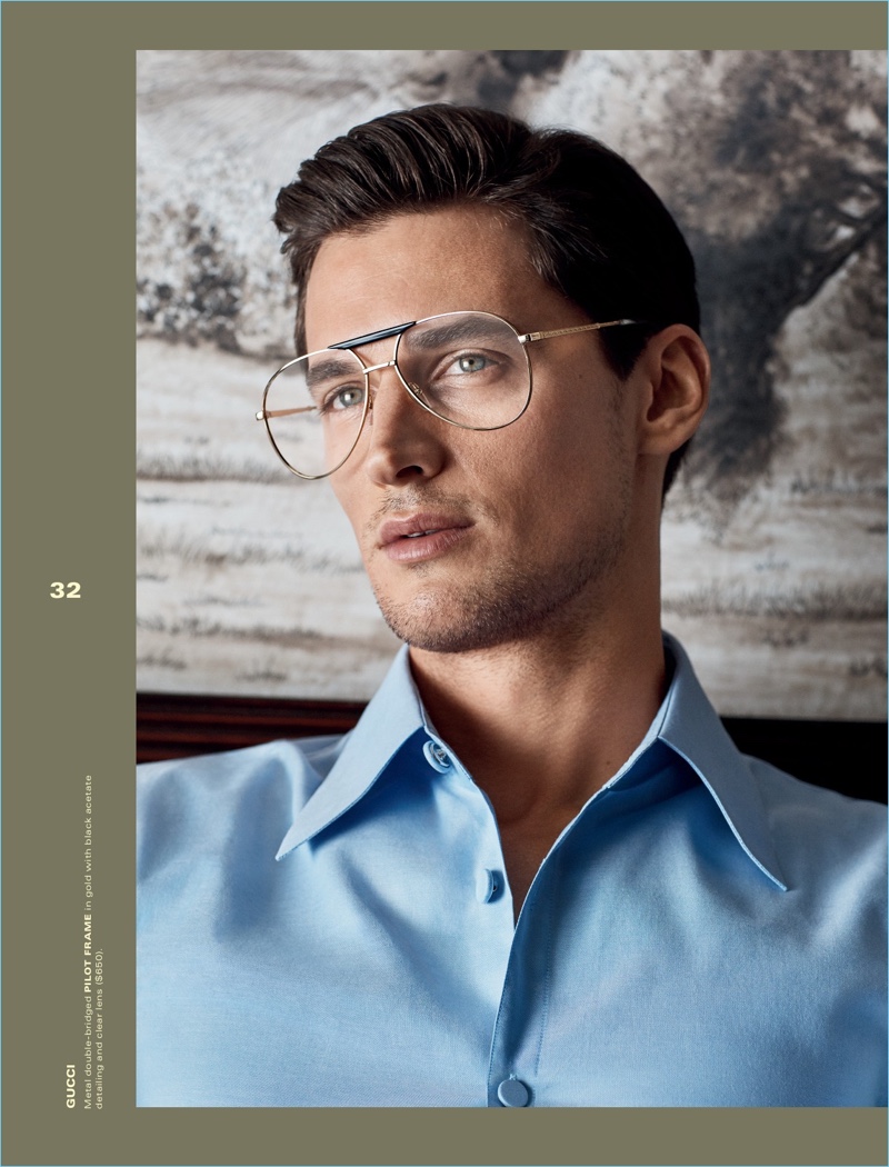 A smart vision, Garrett Neff wears Gucci.