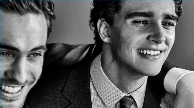 Pepe Barroso & Maxime Daunay Suit Up for Giorgio Armani Made to Measure Campaign Models Maxime Daunay and Pepe Barroso come together for Giorgio Armani's Made to Measure campaign.