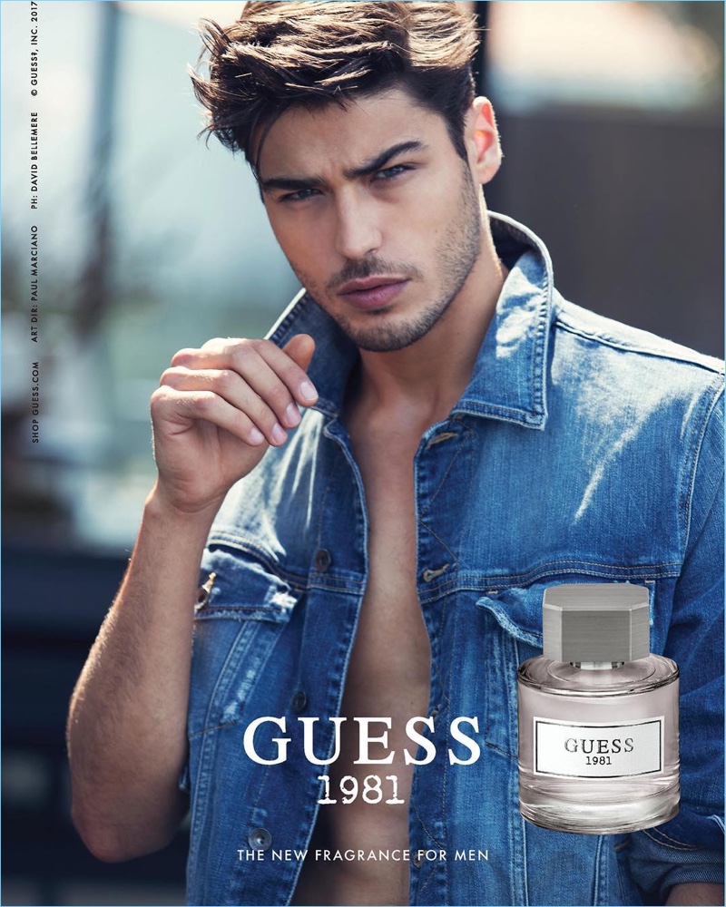 Model Alessandro Dellisola stars in the Guess 1981 fragrance campaign.