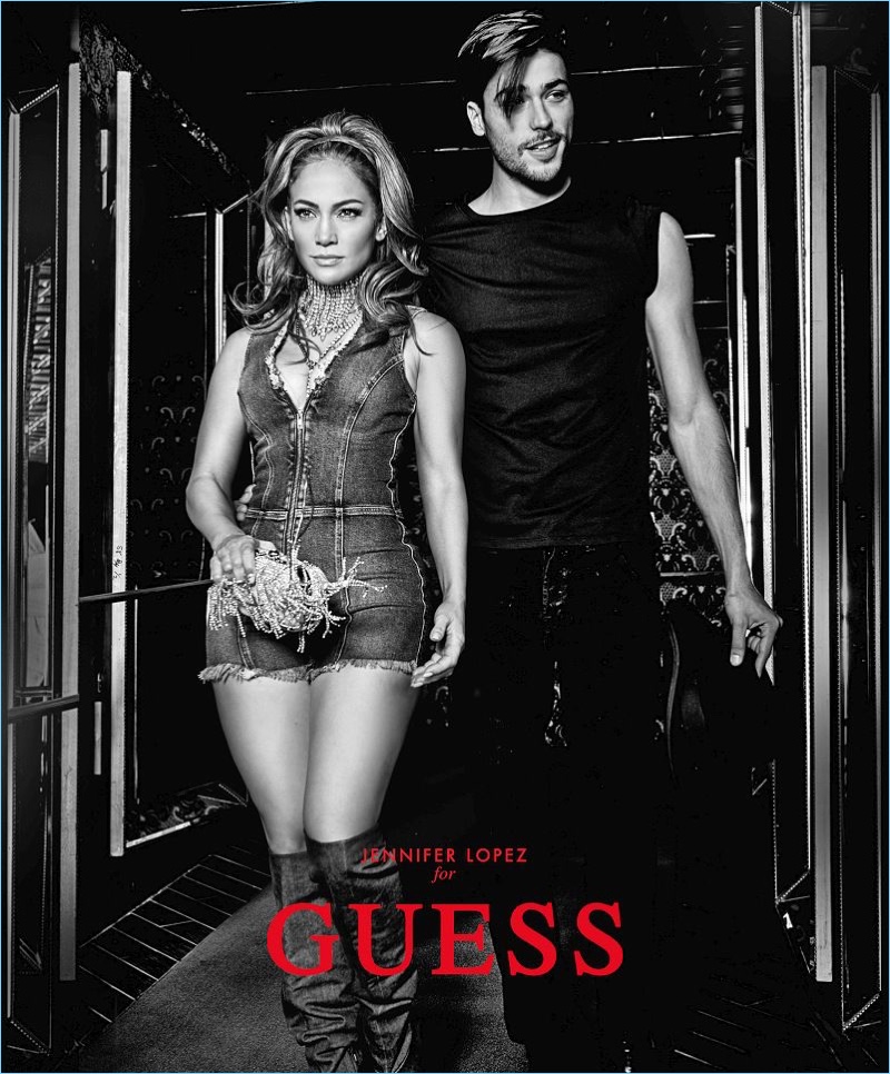 Jennifer Lopez couples up with Alessandro Dellisola for Guess' spring-summer 2018 campaign.
