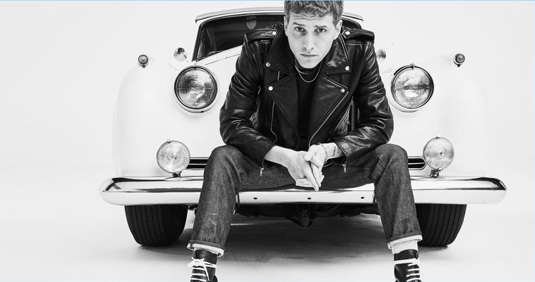 Nathan Mitchell is Cool in Denim for Hudson Jeans Spring ’18 Campaign