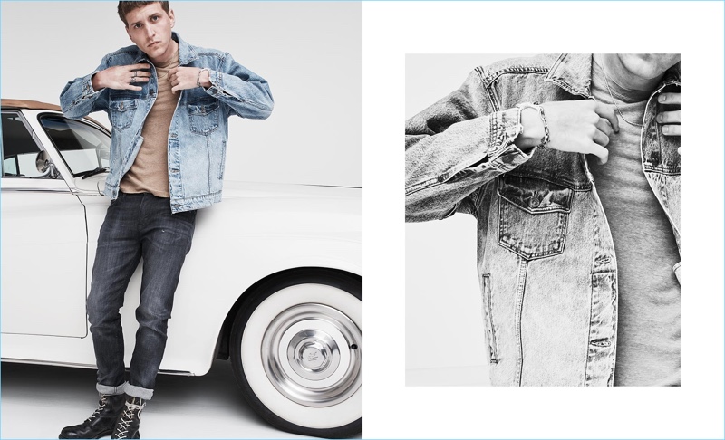 Hudson Jeans enlists Nathan Mitchell as the star of its spring-summer 2018 campaign.