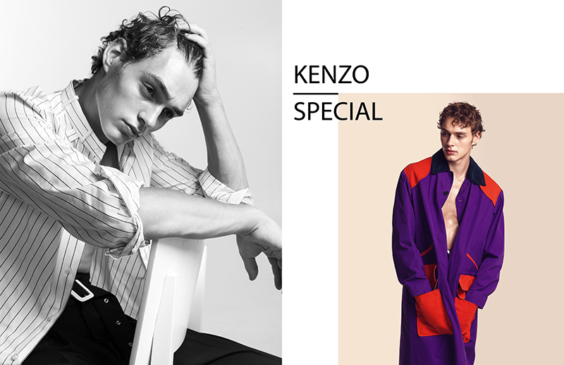 Dennis Weber photographs Dani in looks from Kenzo's spring-summer 2018 collection.