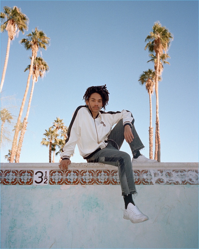 Traveling to Palm Springs, Luka Sabbat stars in The Kooples' spring-summer 2018 campaign.