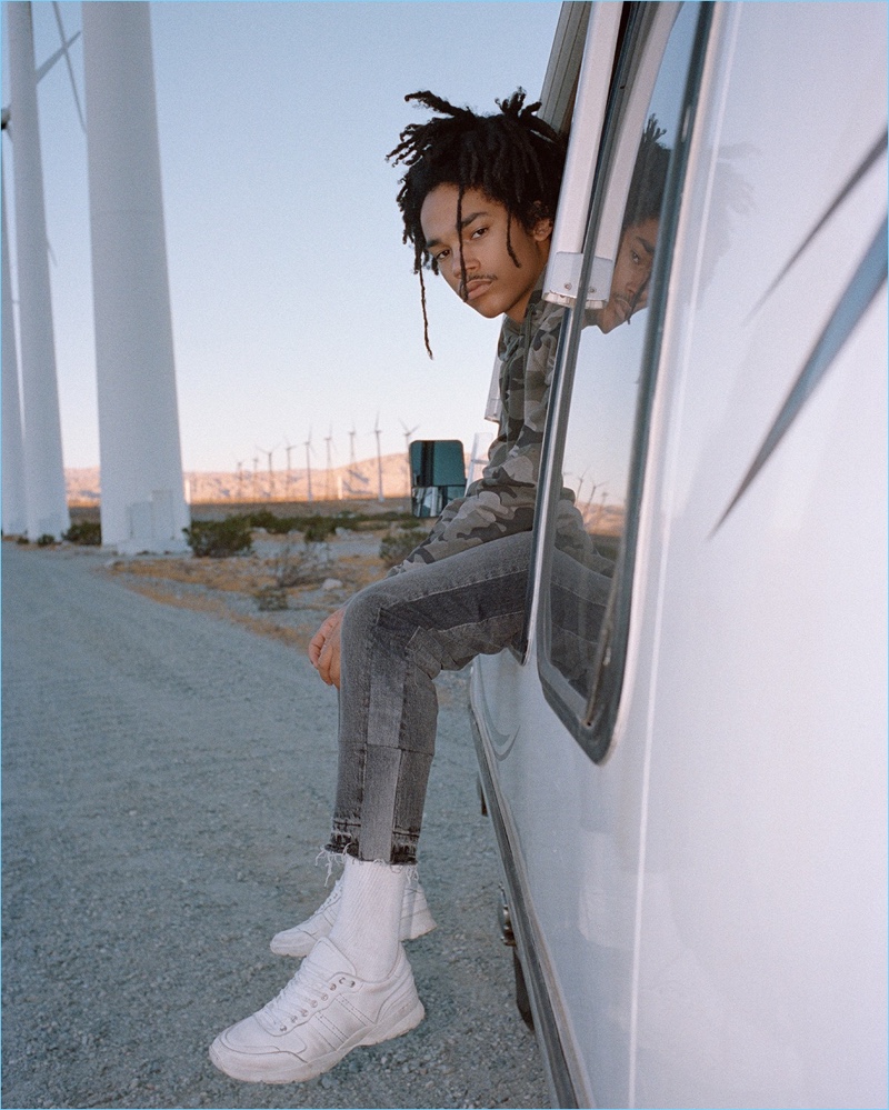 Jason Lee Parry photographs Luka Sabbat for The Kooples spring-summer 2018 campaign.