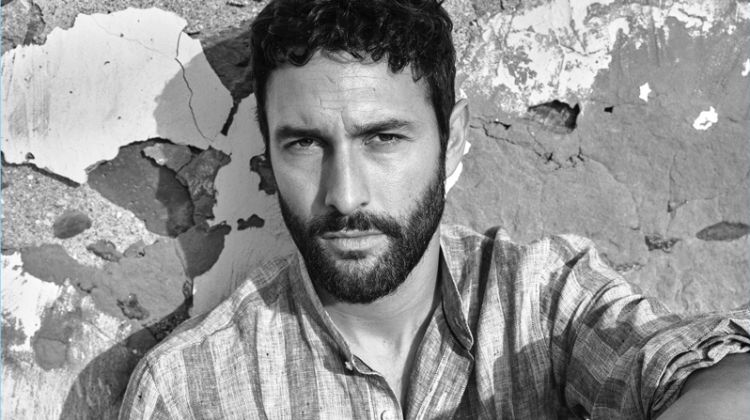 Noah Mills stars in Mango Man's spring-summer 2018 campaign.