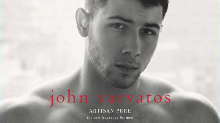 Nick Jonas fronts the fragrance campaign for John Varvatos Artisan Pure.