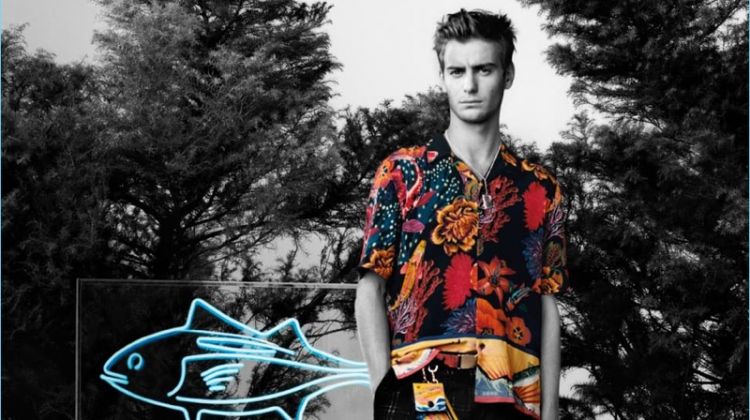 Ben Allen stars in Paul Smith's spring-summer 2018 campaign.