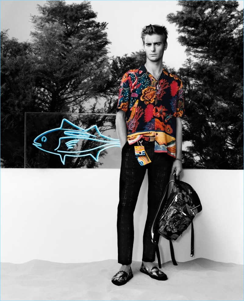 Ben Allen stars in Paul Smith's spring-summer 2018 campaign.