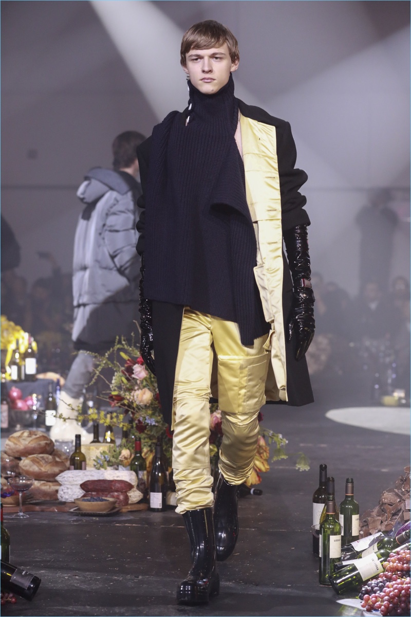 Pull Homme Raf Simons Collection Printemps-Été 2018 - Laine, Couleur Beige - Taille M - Neuf Sans étiquettes