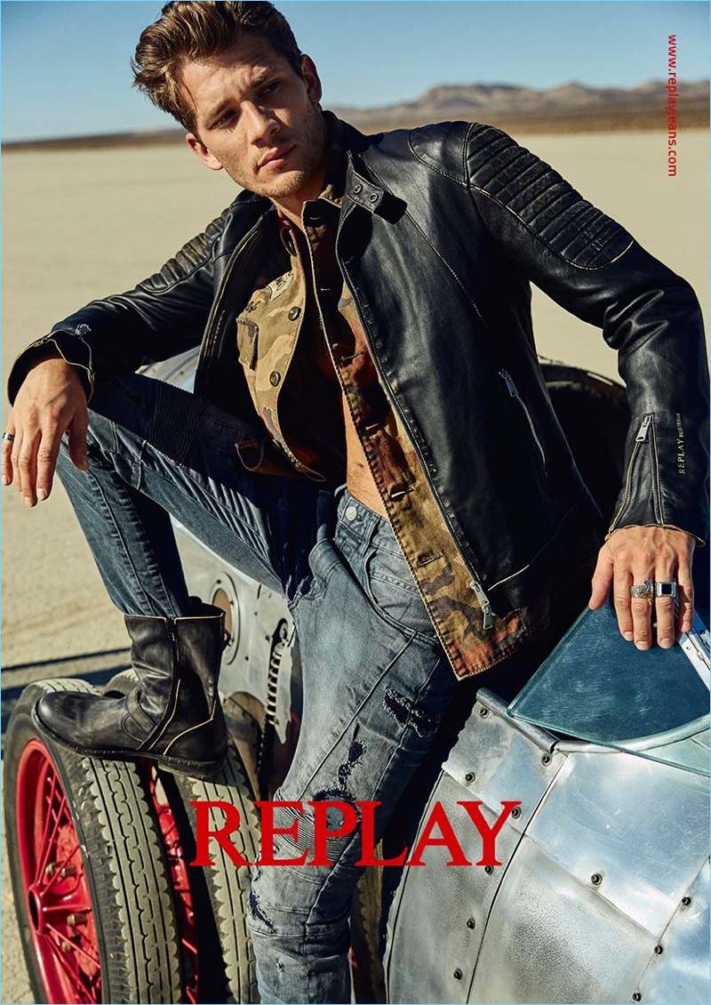 Andrey Zakharov embraces a timeless cool for Replay's spring-summer 2018 campaign.