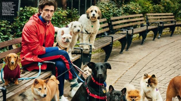 Sean O'Pry Takes Up Dog Walking for GQ Russia Sean O'Pry Takes Up Dog Walking for GQ Russia