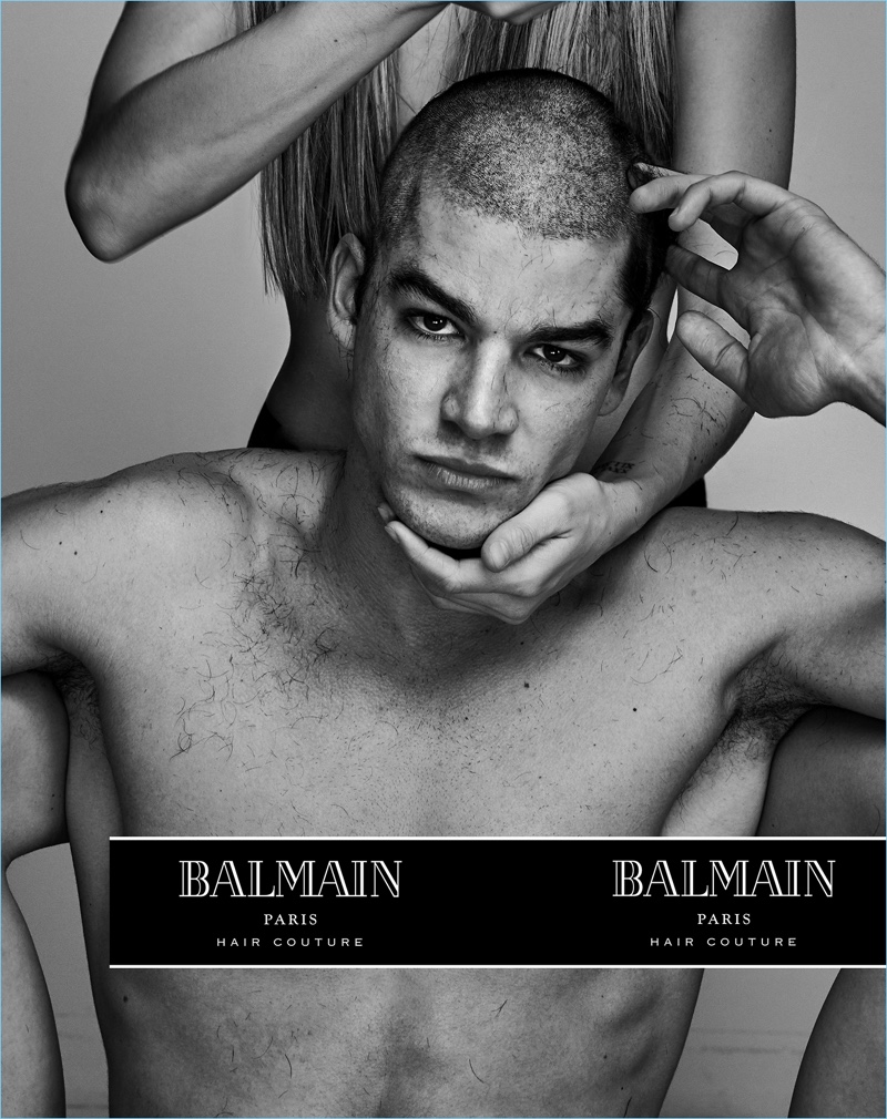 Tarik Lakehal stars in a campaign for Balmain Paris Hair Couture.