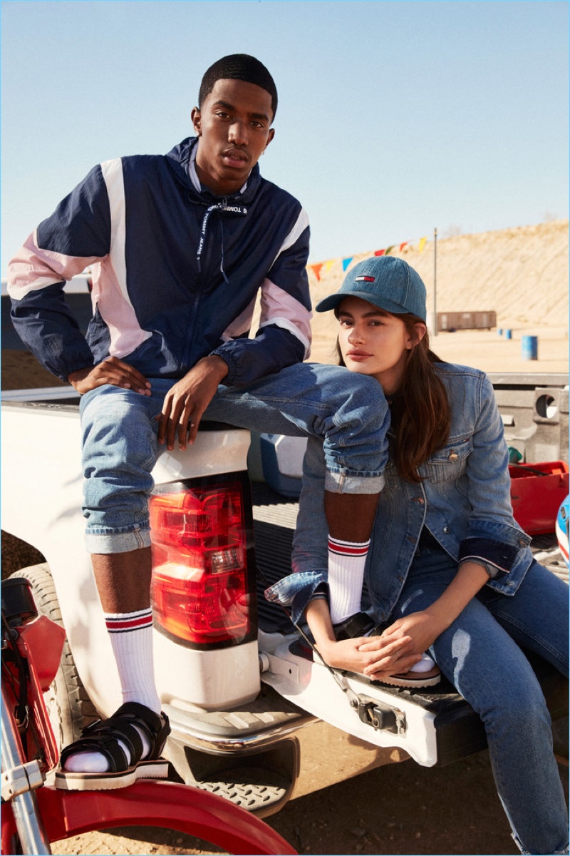 Christian "King" Combs and Diana Silvers star in Tommy Jeans' spring-summer 2018 campaign.
