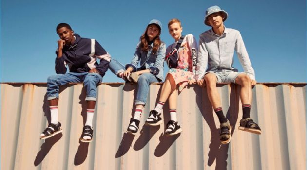 Christian "King" Combs, Diana Silvers, Lina Hoss, and Sup Park front Tommy Jeans' spring-summer 2018 campaign.