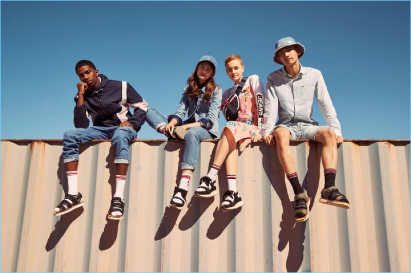 Christian "King" Combs, Diana Silvers, Lina Hoss, and Sup Park front Tommy Jeans' spring-summer 2018 campaign.
