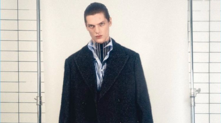 Valentin Caron Models Prada Looks for L’Officiel Hommes Cover Shoot