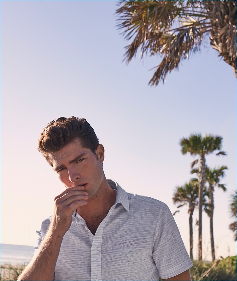 Model Paolo Anchisi stars in Vince Camuto's spring-summer 2018 campaign.