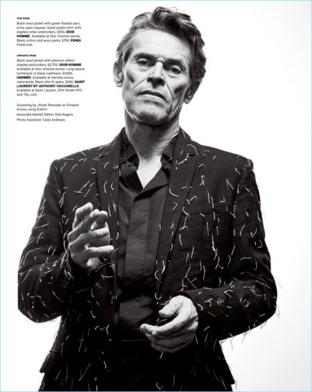 Willem Dafoe Covers Essential Homme, Reflects on Career