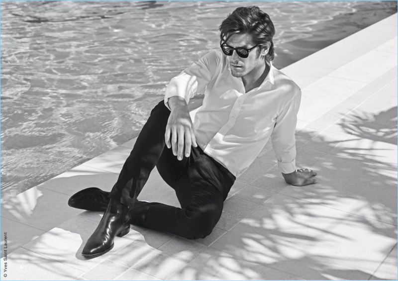 Vinnie Woolston fronts Yves Saint Laurent's campaign for L'Homme Cologne Bleue.