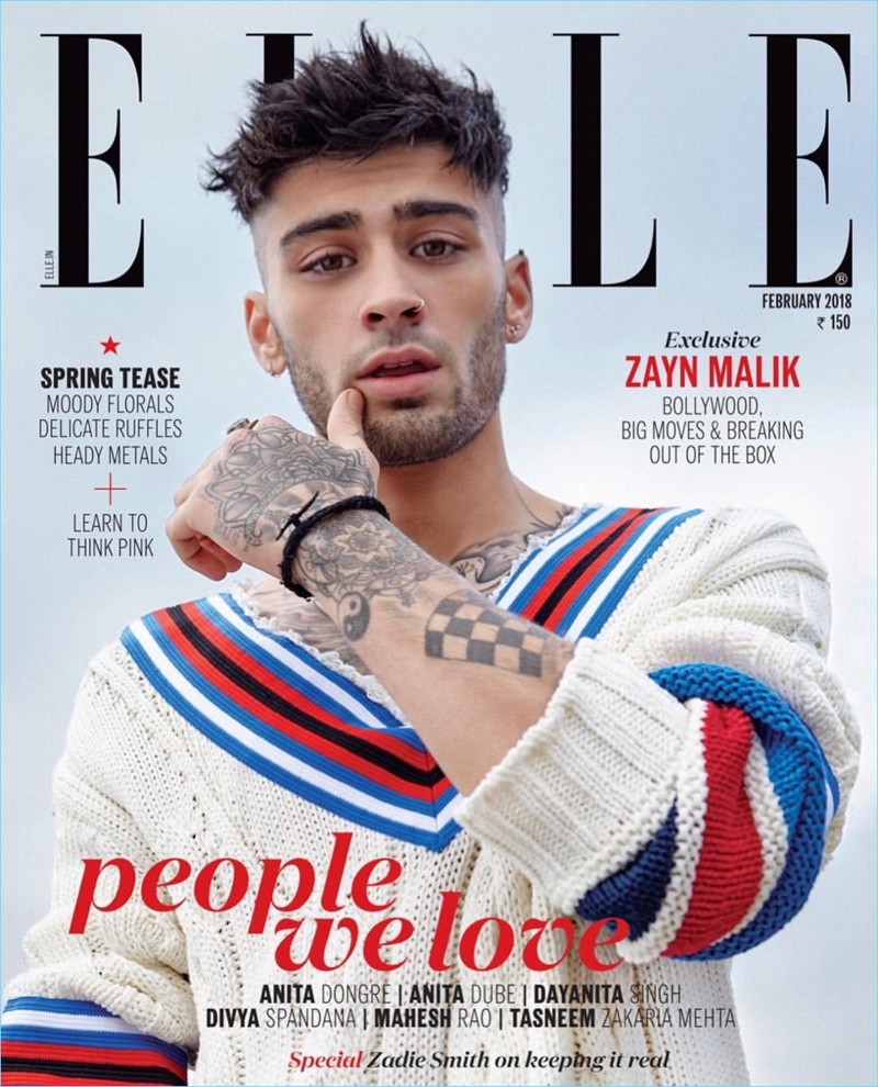 Zayn Malik covers the most recent issue of Elle India.