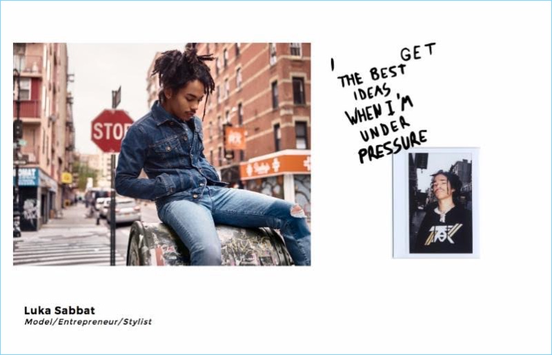 Luka Sabbat fronts 7 For All Mankind's spring-summer 2018 campaign