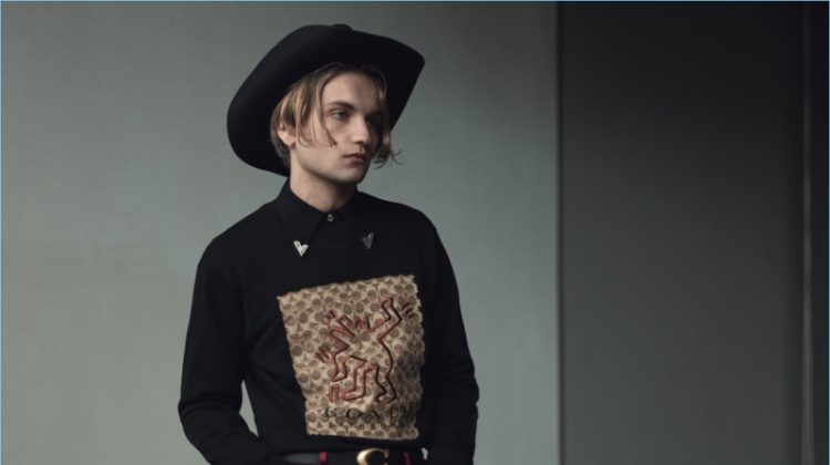 Lukas Ionesco Rocks Western Style by Coach 1941 for Another Man