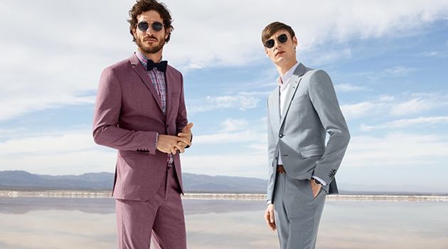 Optical Illusions: Justice Joslin & Roberto Sipos Star in Anson's Spring '18 Campaign Donning Selected suits, Justice Joslin and Roberto Sipos appear in Anson's spring-summer 2018 campaign.