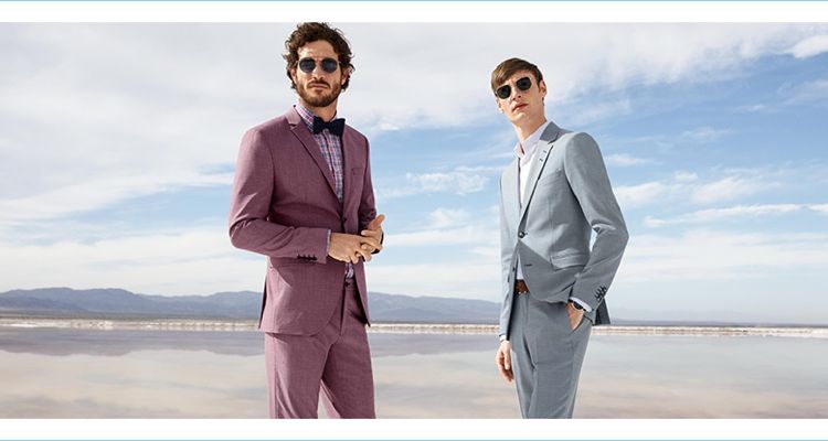 Donning Selected suits, Justice Joslin and Roberto Sipos appear in Anson's spring-summer 2018 campaign.