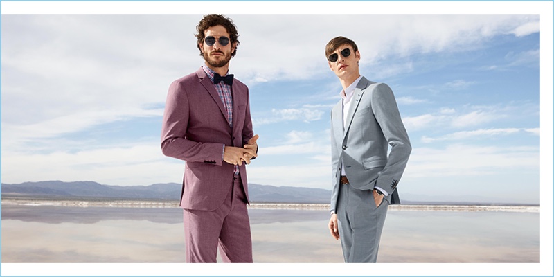 Donning Selected suits, Justice Joslin and Roberto Sipos appear in Anson's spring-summer 2018 campaign.