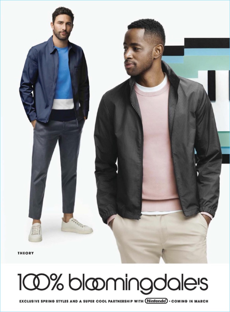 Noah Mills and Jay Ellis go casual in Theory.