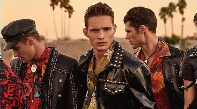 Julian Schneyder and more come together for a biker-themed editorial in British GQ Style.