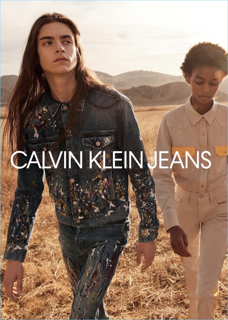 Dylan Christensen and Blesnya Minher star in Calvin Klein Jeans' spring-summer 2018 campaign.