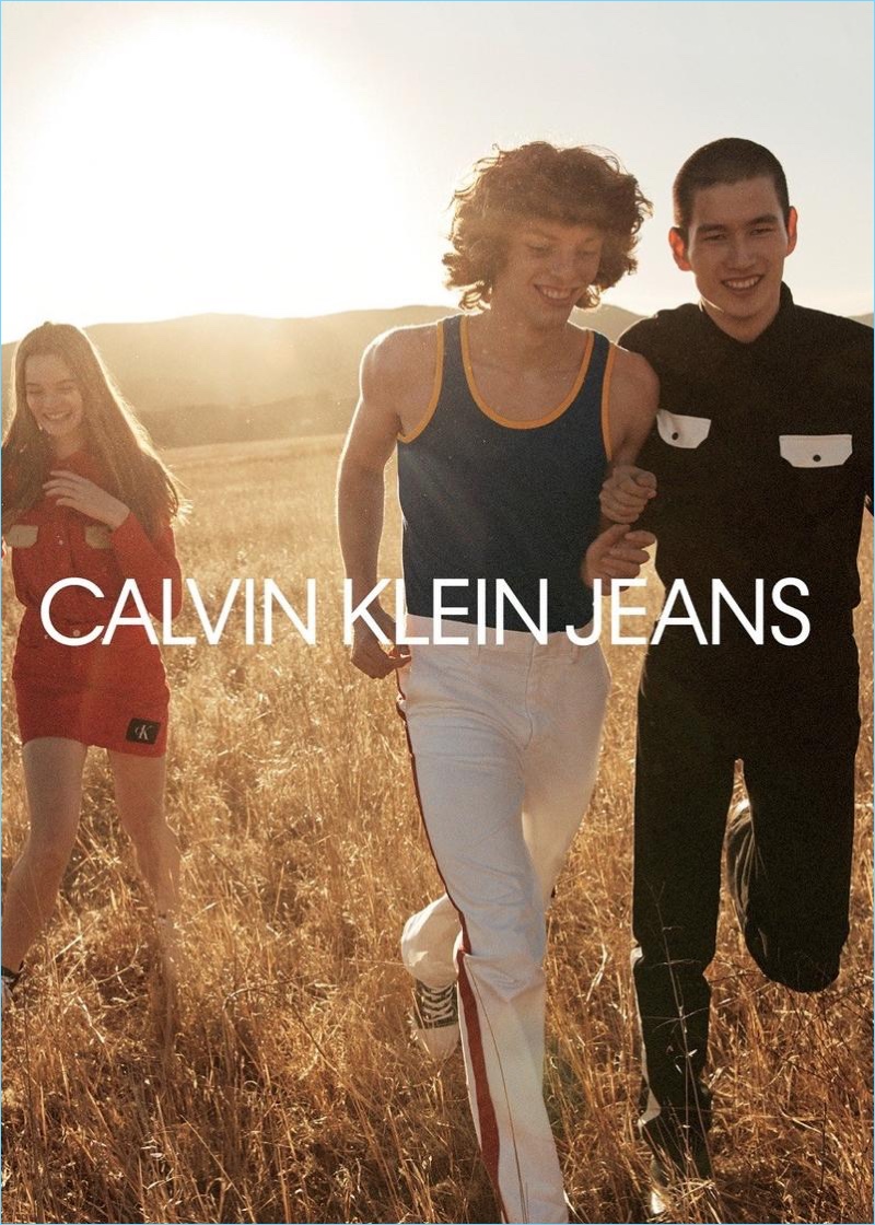 All smiles, Fernando Albaladejo and Kohei Takabatake appear in Calvin Klein Jeans' spring-summer 2018 campaign.