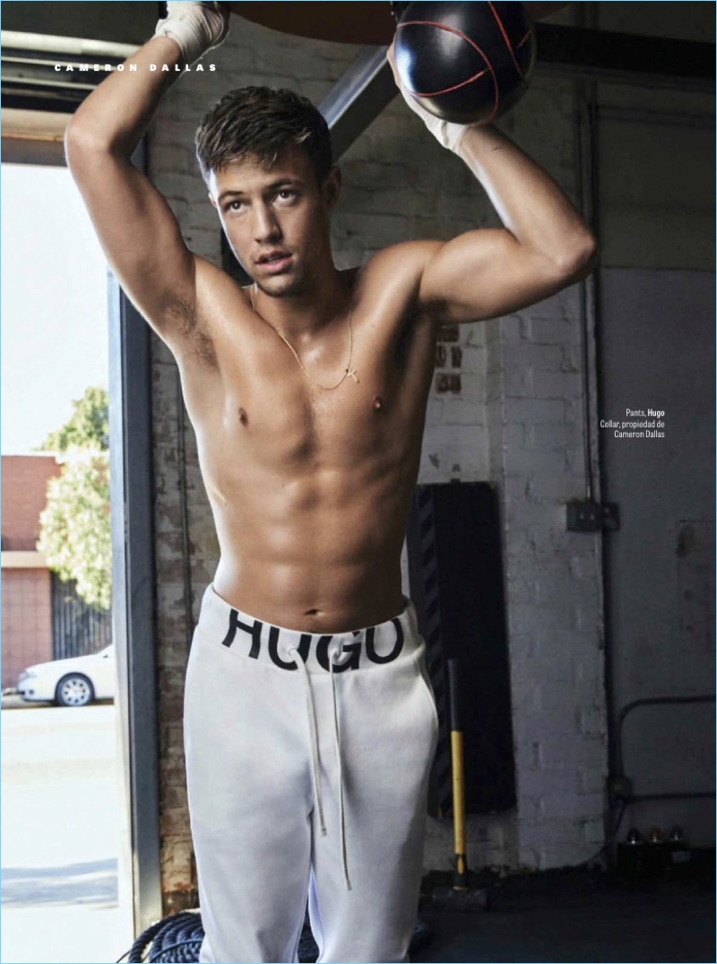 Cameron Dallas flexes for GQ México.