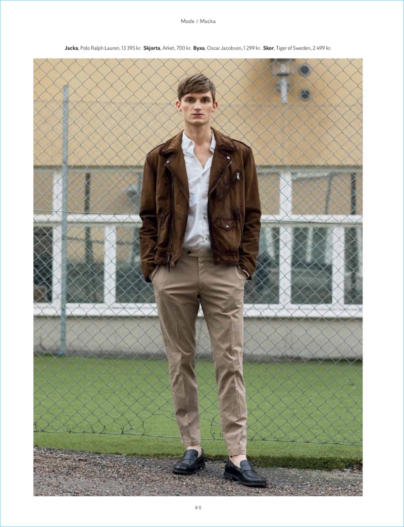 Charlie Westerberg Dons Suede Jackets for King Magazine