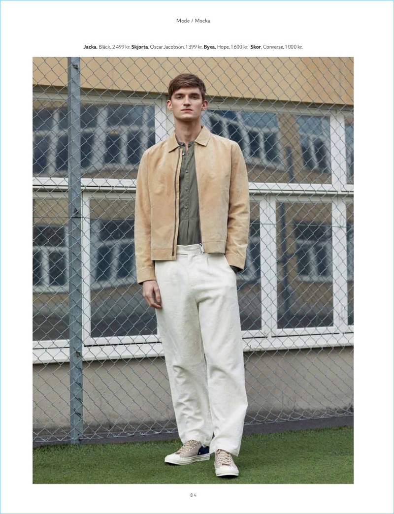 Charlie Westerberg Dons Suede Jackets for King Magazine