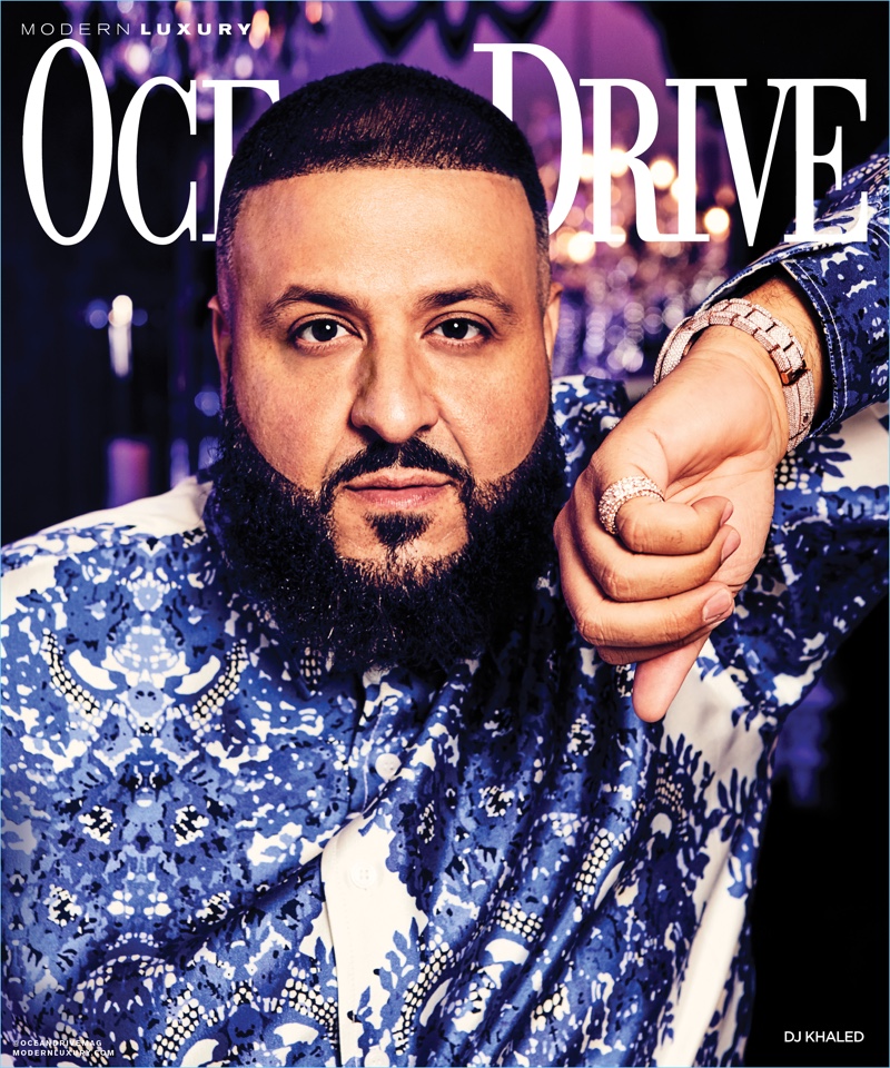 DJ Khaled covers the April 2018 issue of Ocean Drive.