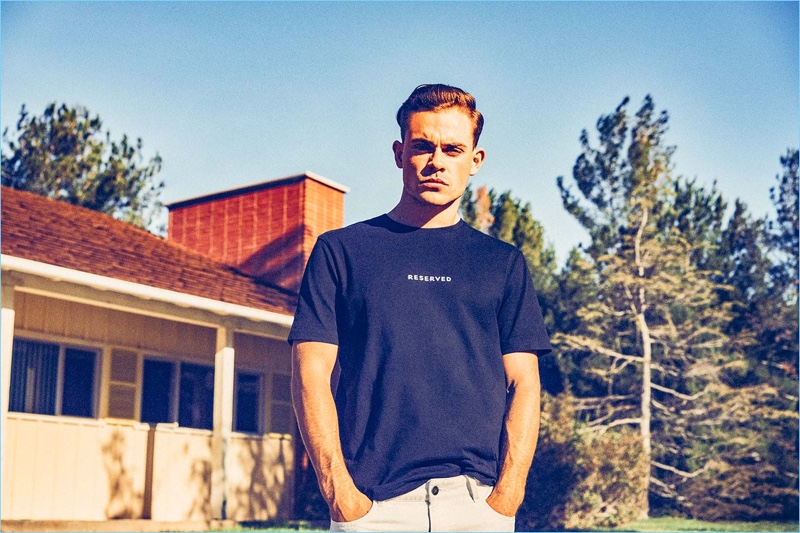 Actor Dacre Montgomery connects with Reserved for its latest campaign.