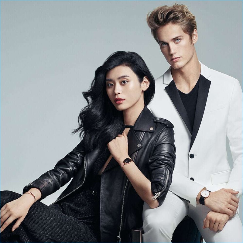 Ming Xi and Neels Visser front Daniel Wellington's #MyClassic campaign.