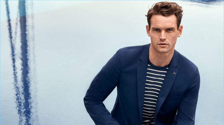 British model Guy Robinson suits up for Digel's spring-summer 2018 campaign.