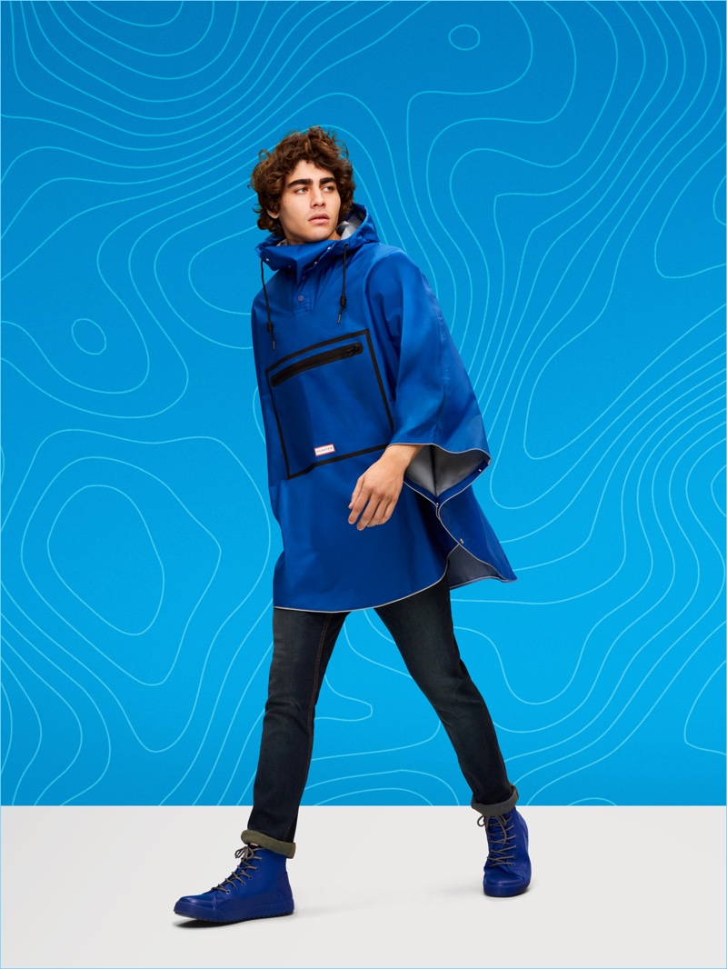 Francisco Perez wears a poncho and boots from Hunter's Target collaboration. » Hunter Brings Outdoors Vibe to Target with Spring Collaboration Francisco Perez wears a poncho and boots from Hunter's Target collaboration.
