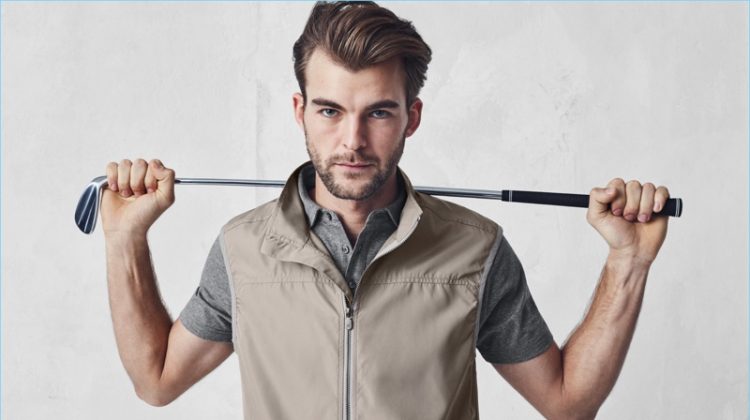 Patrick Kafka models a look from J.Hilburn's new golf collection.