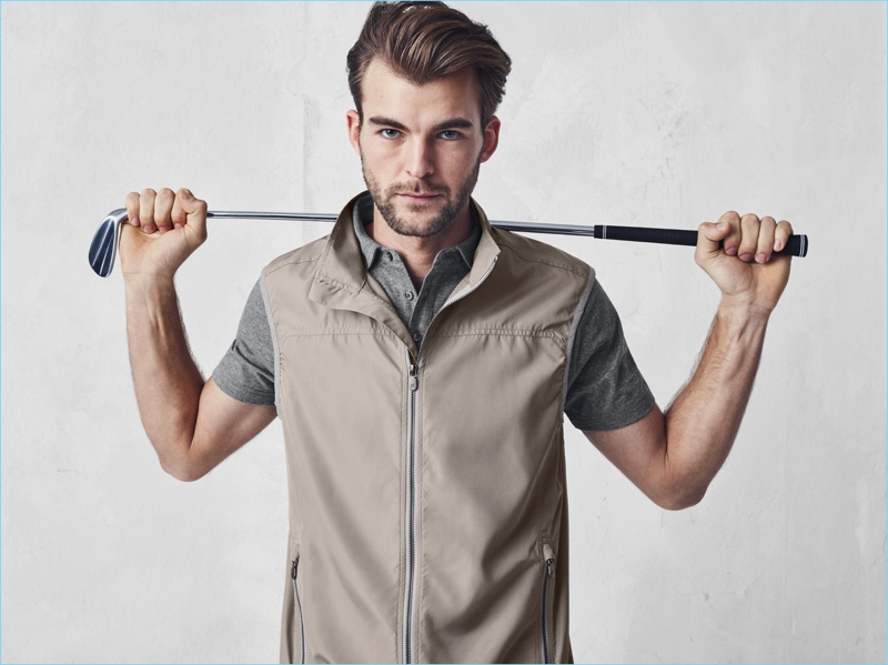 Patrick Kafka models a look from J.Hilburn's new golf collection.